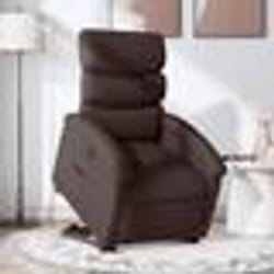 vidaXL Fauteuil inclinable électrique marron foncé tissu