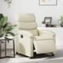 vidaXL Fauteuil inclinable électrique Crème Similicuir