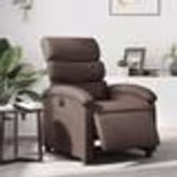 vidaXL Fauteuil inclinable électrique Marron Similicuir