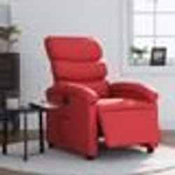 vidaXL Fauteuil inclinable électrique Rouge Similicuir