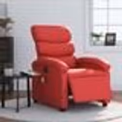vidaXL Fauteuil de massage inclinable électrique rouge similicuir
