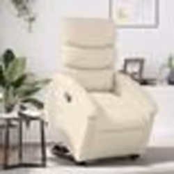 vidaXL Fauteuil inclinable Crème Similicuir