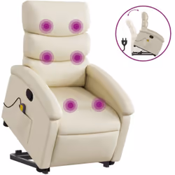 Asseyez-vous et détendez-vous dans ce fauteuil inclinable de massage très confortable ! Fonction de levage électrique : ce fa ...