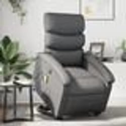 vidaXL Fauteuil inclinable de massage Gris Similicuir