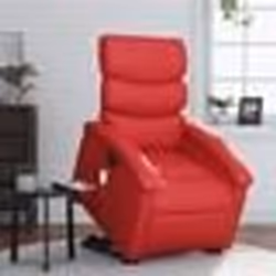 vidaXL Fauteuil inclinable de massage Rouge Similicuir