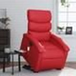 vidaXL Fauteuil inclinable de massage Rouge Similicuir