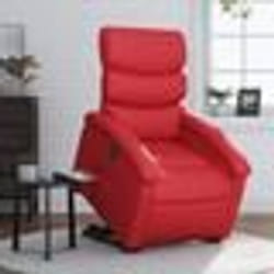 vidaXL Fauteuil inclinable électrique rouge similicuir