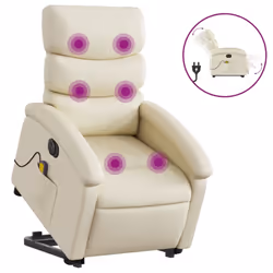 VidaXL 3204062, Simili-cuir, Crème, mousse, 110 kg, 700 mm, 920 mm