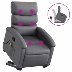 VidaXL 3204064, Simili-cuir, Gris, mousse, 110 kg, 700 mm, 920 mm