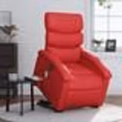 vidaXL Fauteuil inclinable de massage électrique rouge similicuir