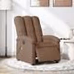 vidaXL Fauteuil inclinable de massage électrique marron tissu
