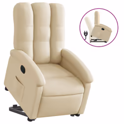 VidaXL 3204101, Tissu, Crème, mousse, 110 kg, 700 mm, 930 mm