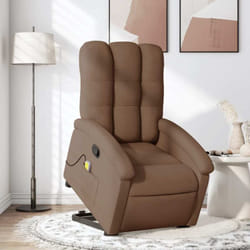 Vidaxl - Fauteuil de massage inclinable Marron Tissu