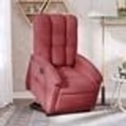 vidaXL Fauteuil inclinable électrique rouge bordeaux tissu