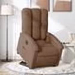 vidaXL Fauteuil inclinable électrique marron tissu