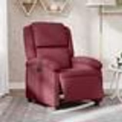 vidaXL Fauteuil inclinable électrique Rouge bordeaux Tissu