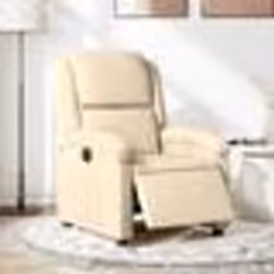 vidaXL Fauteuil inclinable électrique Crème Tissu