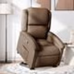 vidaXL Fauteuil inclinable Marron Tissu
