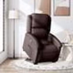 vidaXL Fauteuil inclinable marron foncé tissu