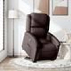 vidaXL Fauteuil inclinable marron foncé tissu