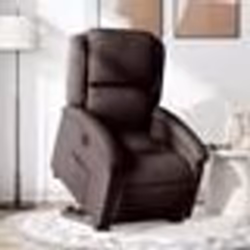 vidaXL Fauteuil inclinable électrique marron foncé tissu