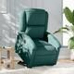 vidaXL Fauteuil inclinable électrique vert foncé tissu