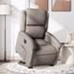 vidaXL Fauteuil inclinable électrique taupe tissu