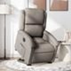 vidaXL Fauteuil inclinable électrique taupe tissu