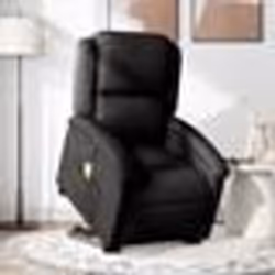 vidaXL Fauteuil inclinable de massage électrique Noir Tissu