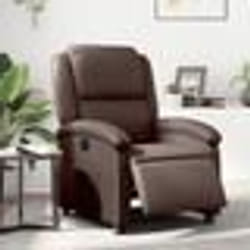 vidaXL Fauteuil inclinable électrique Marron Similicuir