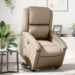 vidaXL Fauteuil inclinable - Similicuir Cappuccino