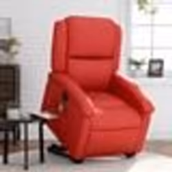 vidaXL Fauteuil inclinable de massage Rouge Similicuir