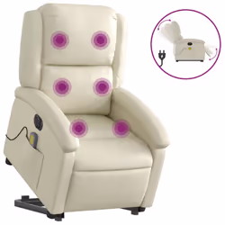 VidaXL 3204248, Simili-cuir, Crème, mousse, 110 kg, 710 mm, 865 mm