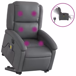 VidaXL 3204250, Simili-cuir, Gris, mousse, 110 kg, 710 mm, 865 mm