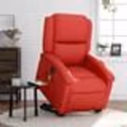 vidaXL Fauteuil inclinable de massage électrique rouge similicuir