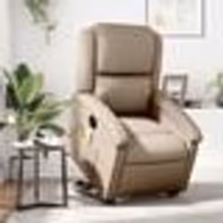 vidaXL Fauteuil inclinable de massage électrique cappuccino similicuir