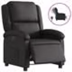 vidaXL Fauteuil inclinable électrique noir cuir véritable