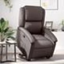 vidaXL Fauteuil inclinable marron foncé cuir véritable