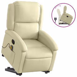 VidaXL 3204264, Cuir, Crème, mousse, 110 kg, 710 mm, 865 mm