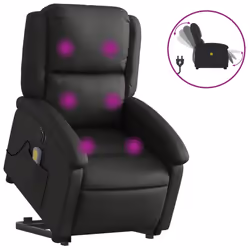 VidaXL 3204266, Cuir, Noir, mousse, 110 kg, 710 mm, 865 mm