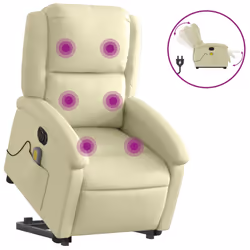 VidaXL 3204268, Cuir, Crème, mousse, 110 kg, 710 mm, 865 mm