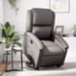 vidaXL Fauteuil inclinable électrique gris cuir véritable