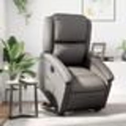 vidaXL Fauteuil inclinable électrique gris cuir véritable