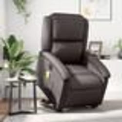 vidaXL Fauteuil inclinable de massage électrique marron foncé
