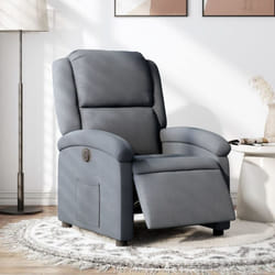 Vidaxl - Fauteuil inclinable électrique Gris foncé Velours