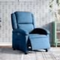 vidaXL Fauteuil inclinable électrique bleu velours