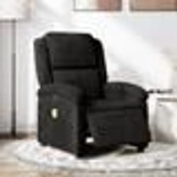 vidaXL Fauteuil inclinable de massage électrique noir velours