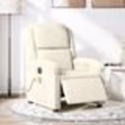 vidaXL Fauteuil inclinable de massage électrique crème velours