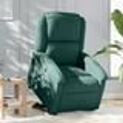 vidaXL Fauteuil inclinable Vert foncé Velours