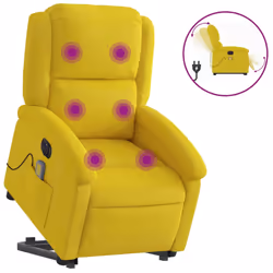 VidaXL 3204329, Velours, Jaune, mousse, 110 kg, 710 mm, 865 mm